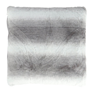 Kussen grijs 45x45 cm konijnenbontlook