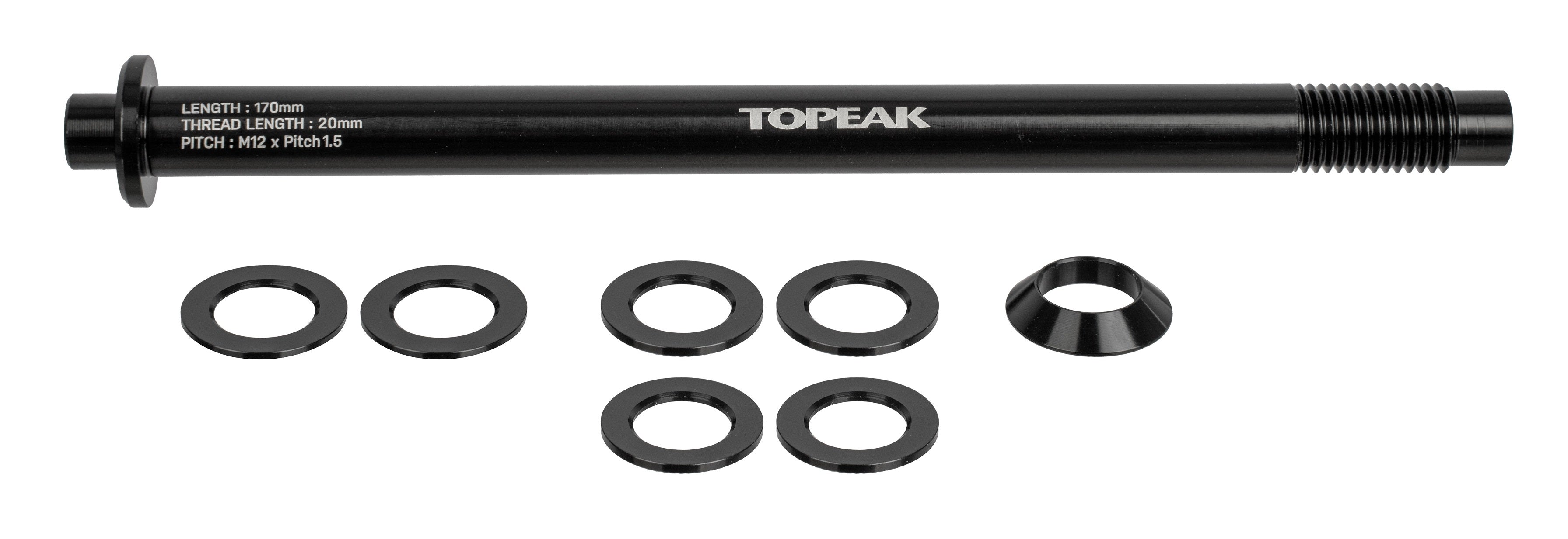 Topeak z__i___rak series thru-axle - pitch 1.5mm thread - shimano e-thru
