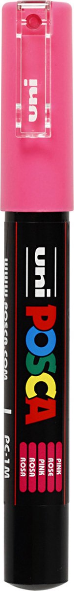 Posca uni verfmarker 1mc roze - conische punt - 1 mm