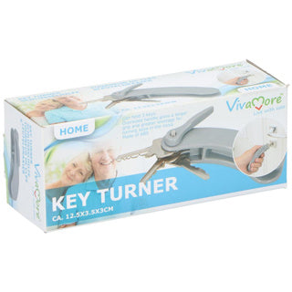 Vivamore sleuteldraaier 12,5x3,5x3,3 cm grijs