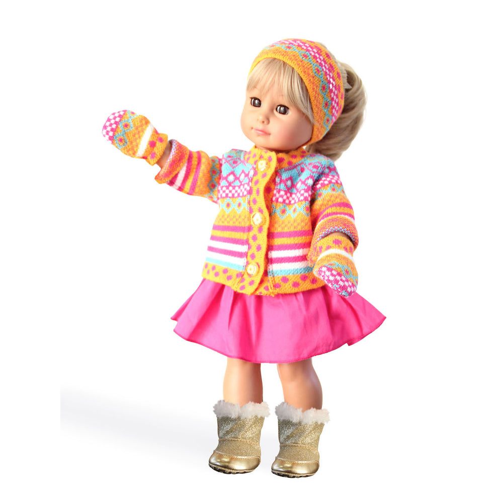 Poppenvest met rok, 35-45 cm