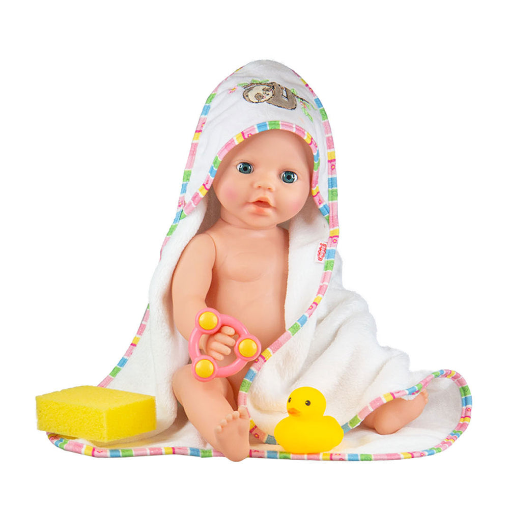 Heless poppen badhanddoek luiaard met accessoires