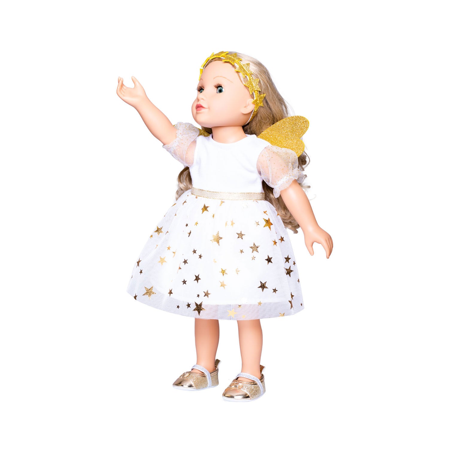Heless poppenjurk engel met sterren, 28-35 cm