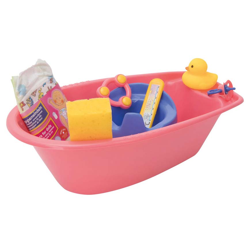 Poppenbad met Accessoires, 8dlg.