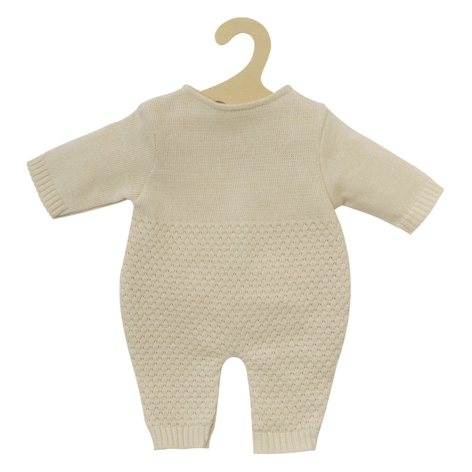 Heless poppen brei overall ecru, 28-35cm