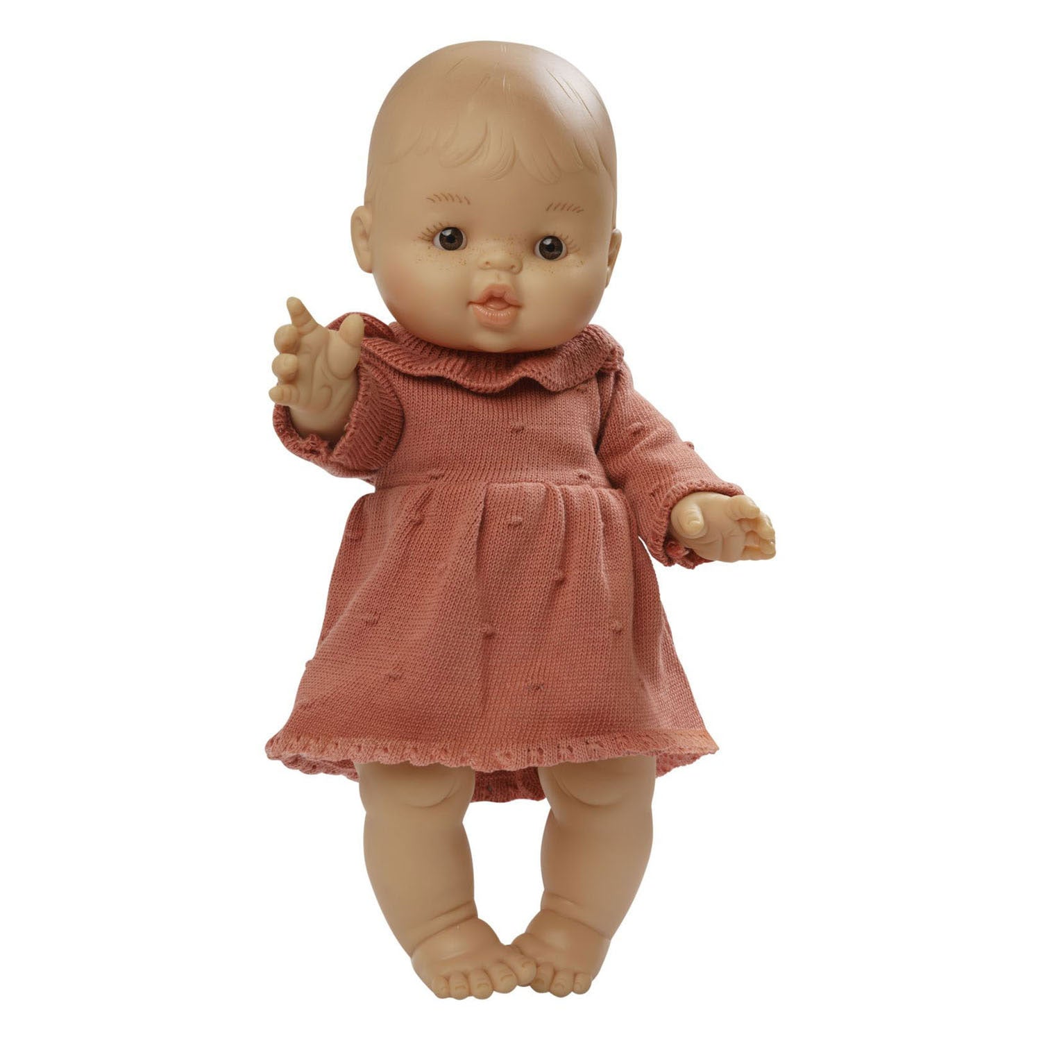 Heless poppen breijurk perzik, 28-35 cm