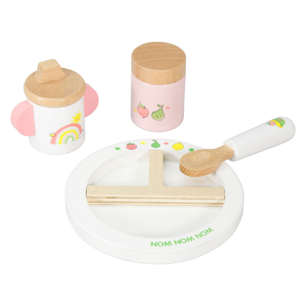 Heless houten poppenvoedingsset cheeky fruits - 4dlg.