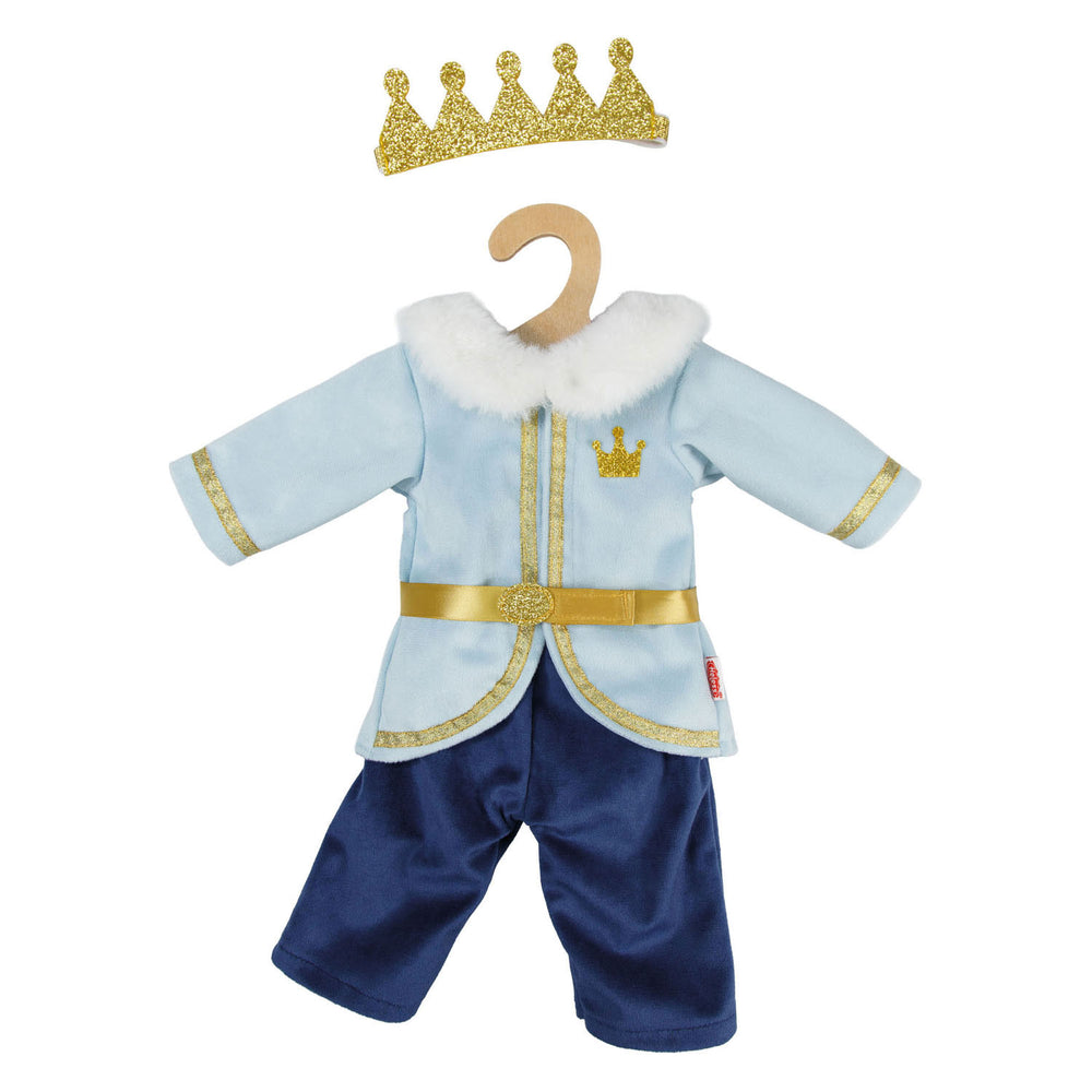 Heless poppenoutfit winterprins luka met kroon en kraag - maat 28-35 cm