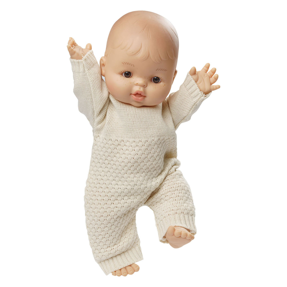 Heless meisjes babypop met gebreide romper - 34cm