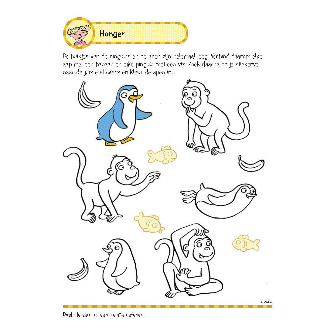 Deltas oefenboek met stickers-eerste telspelletjes 5-6 jaar