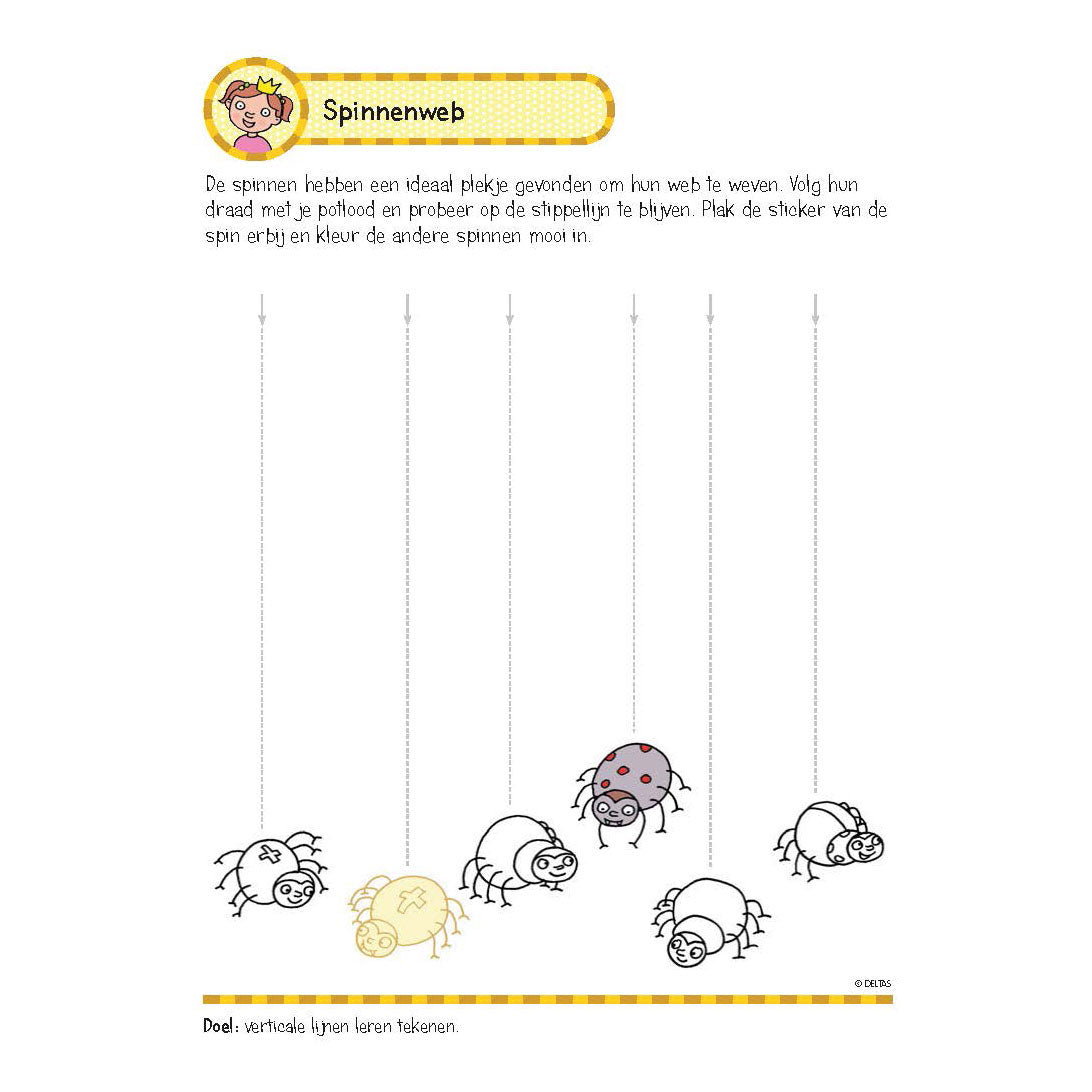 Deltas oefenboek met stickers - eerste schrijfspelletjes (5-6 jaar)