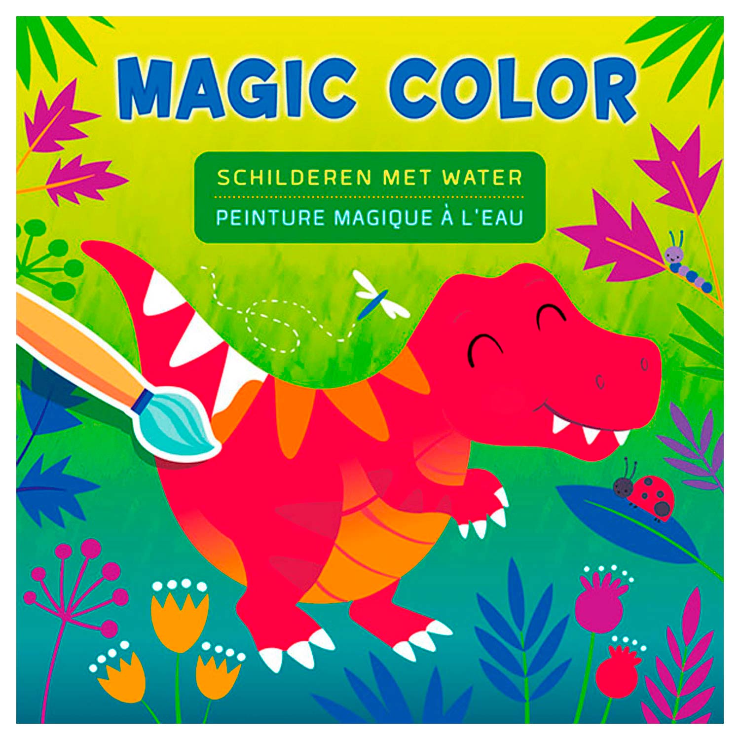 Magische kleur dino schilderen met water