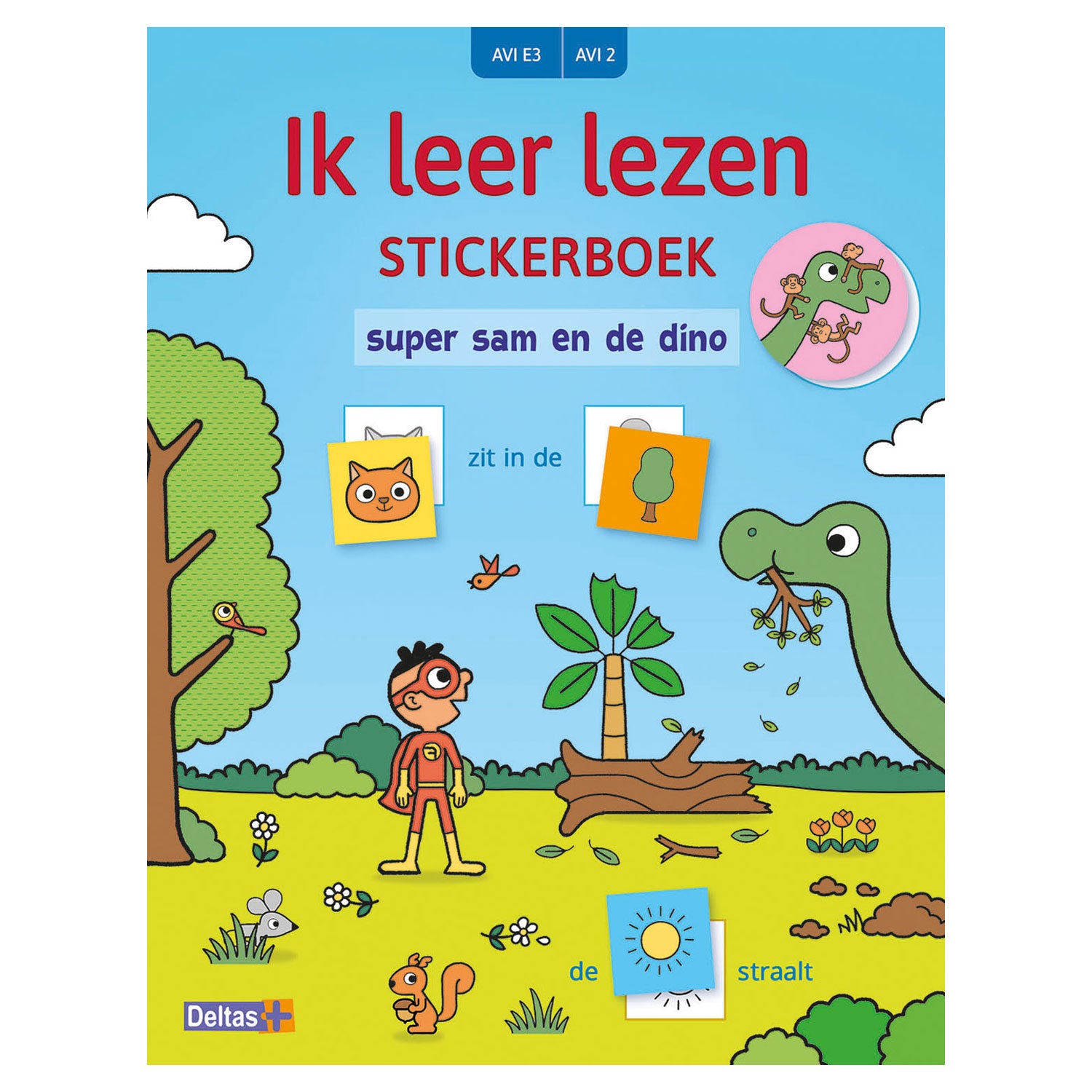 Deltas ik leer lees stickerboek - super sam en de dino (avi e3)