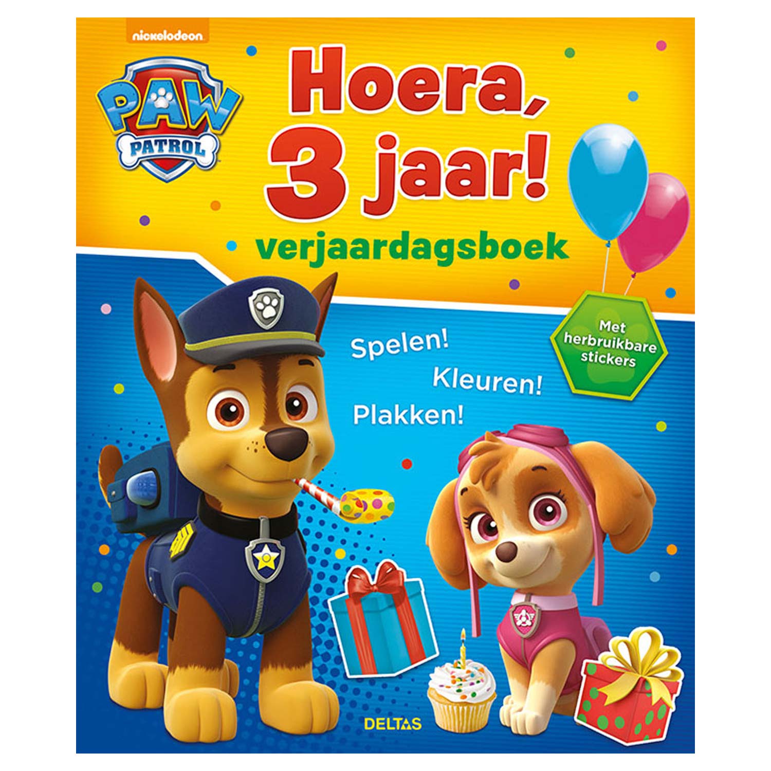 Deltas paw patrol verjaardagsboek - hoera, 3 jaar!