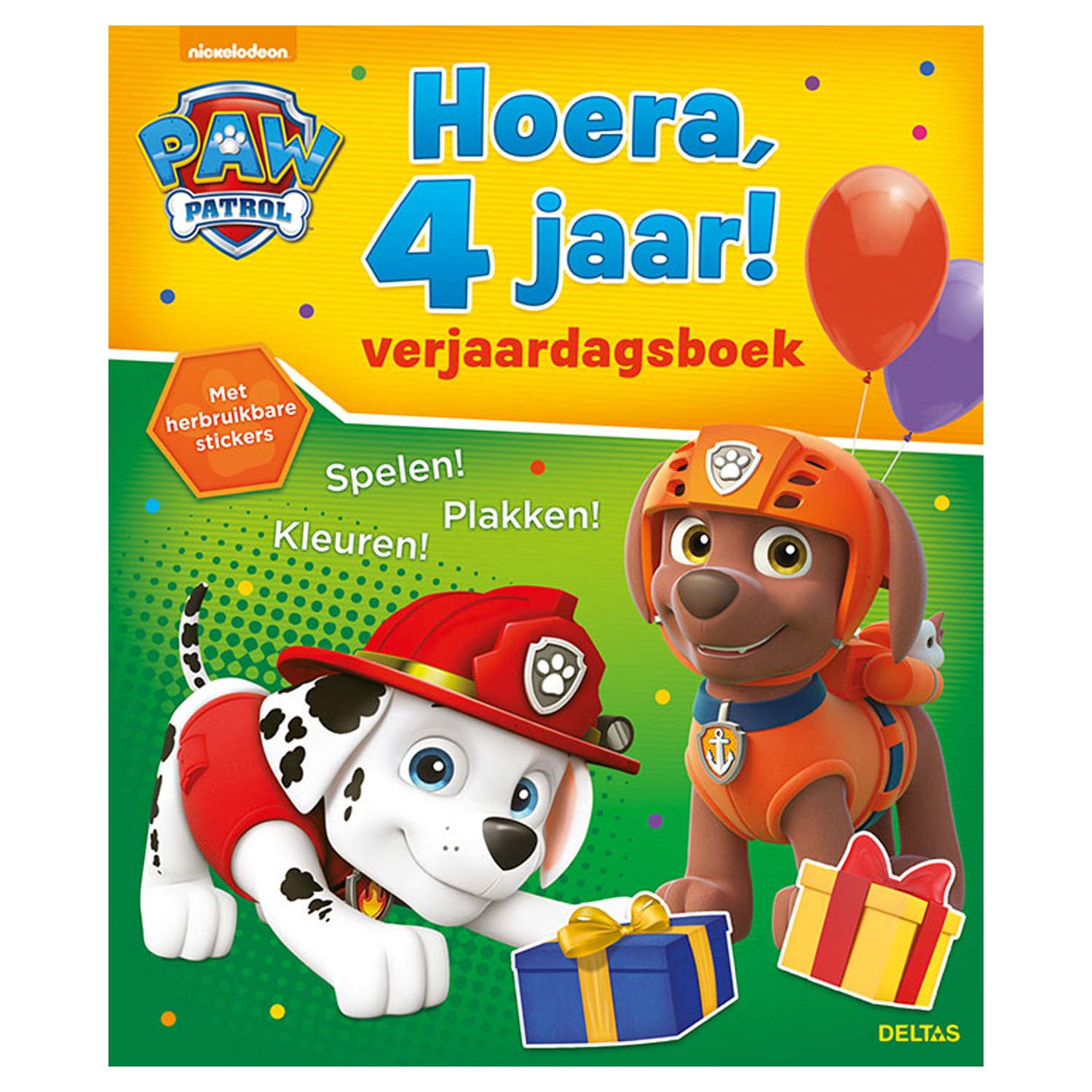 Deltas Paw Patrol verjaardagsboek - hoera, 4 jaar!