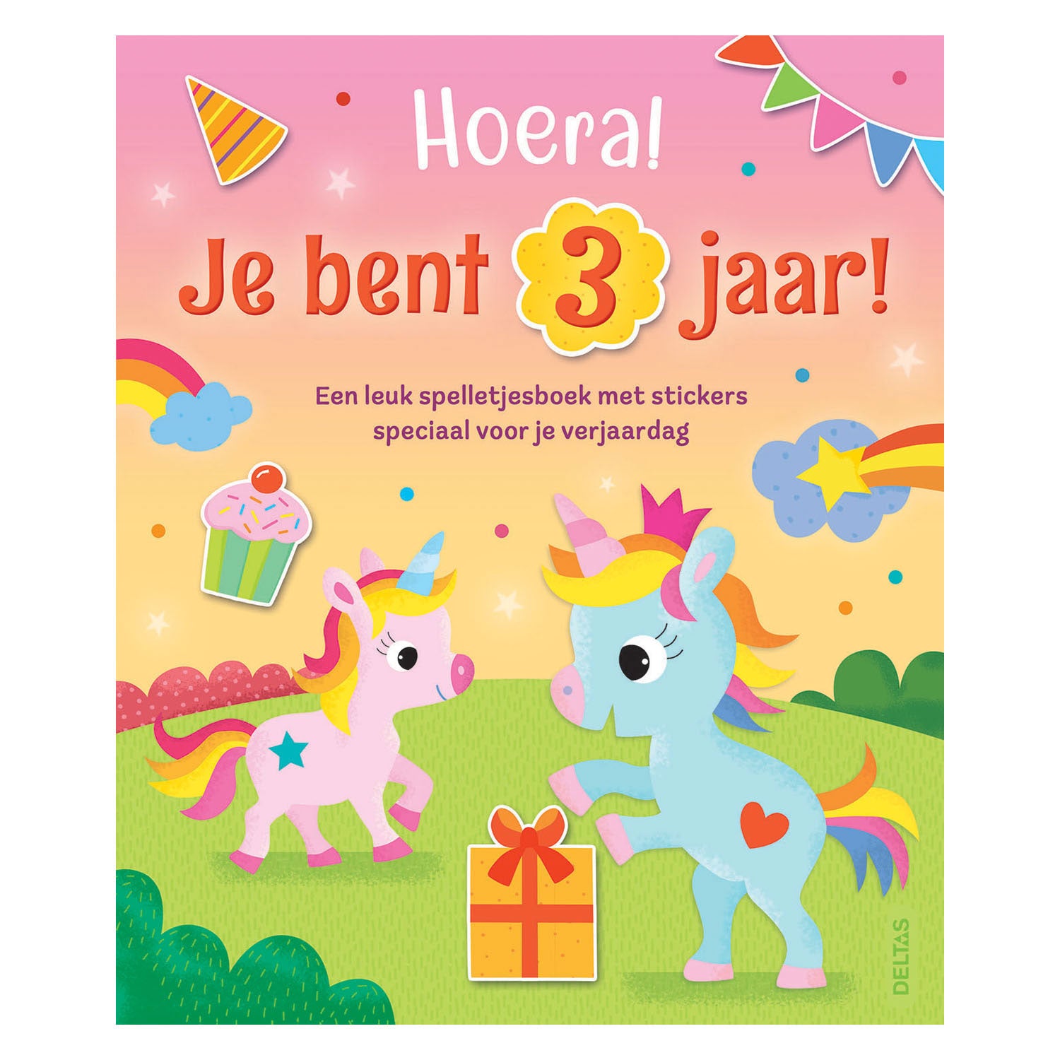 Delta's hoera! je bent 3 jaar! eenhoorns