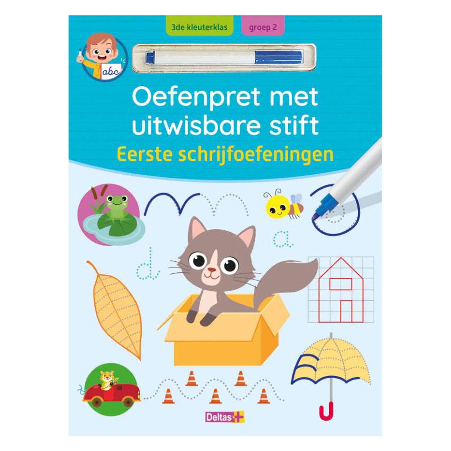 Deltas oefenpret met uitwasbare stift - eerste schrijfoefeningen