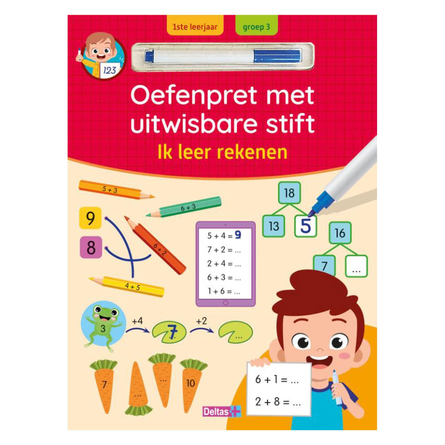 Deltas oefenpret met uitwasbare stift - ik leer rekenen