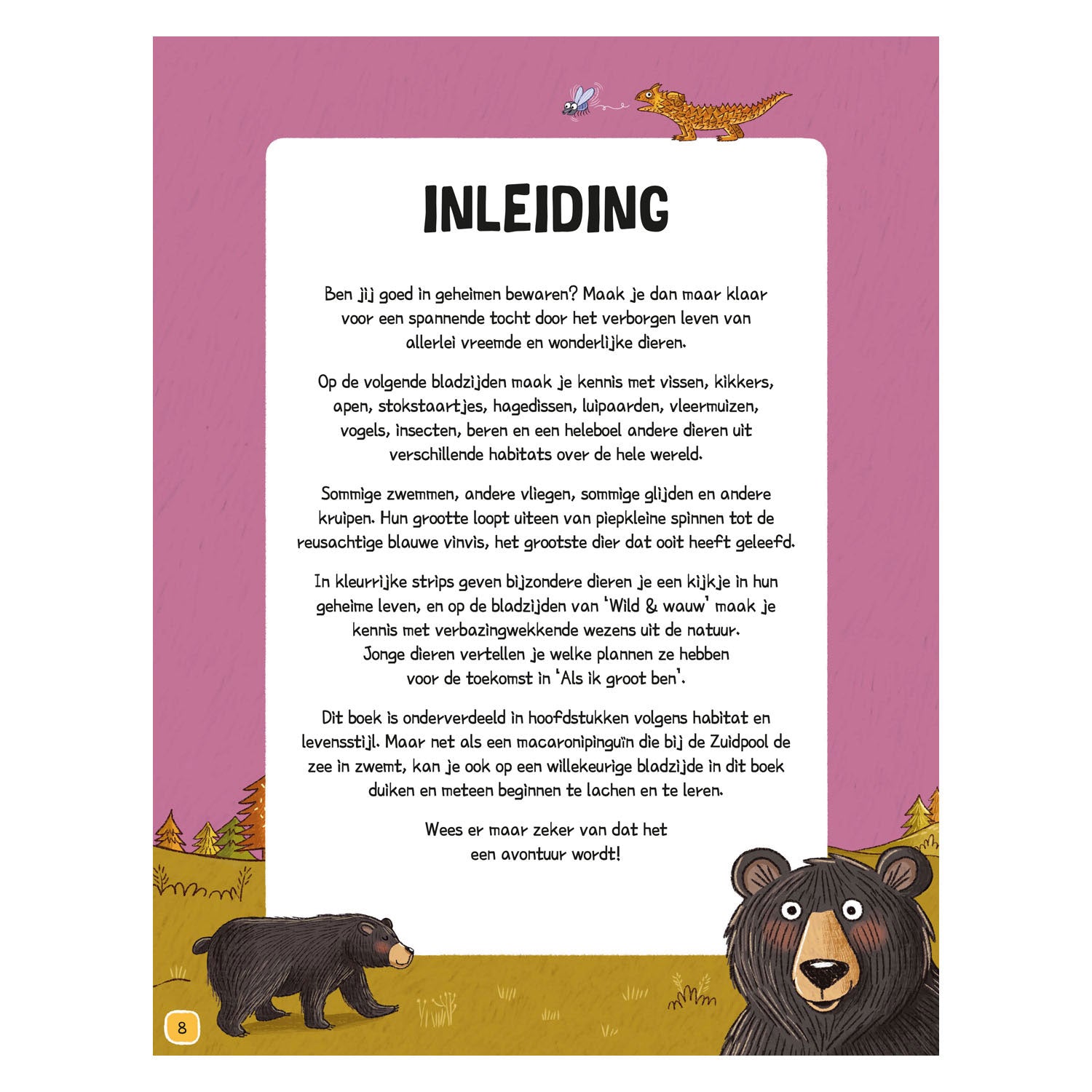 Deltas de waanzinnige wereld van het dieren kinderboek