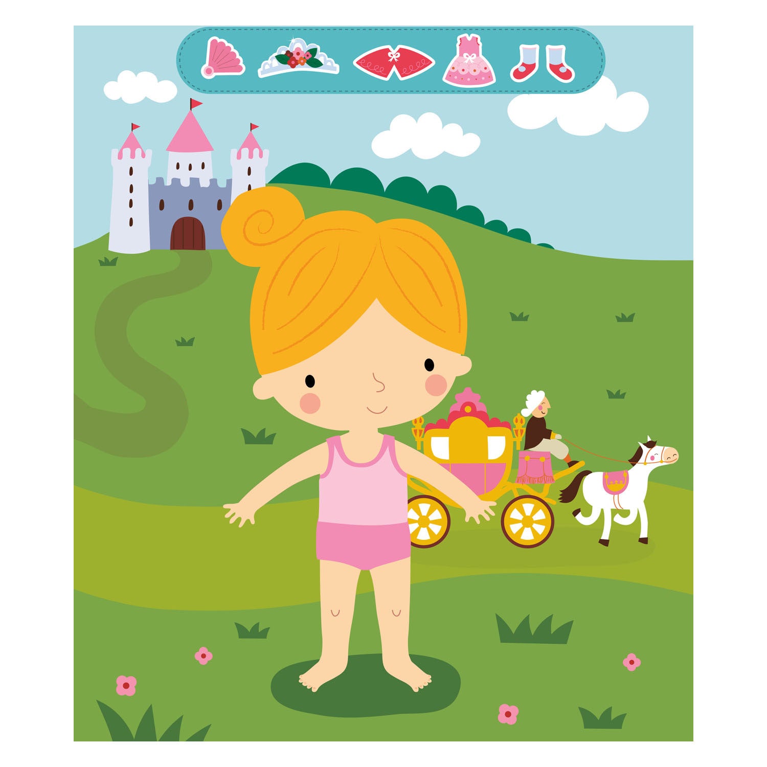 Deltas kleine prinses stickerplezier - aankleedpoppen stickerboek