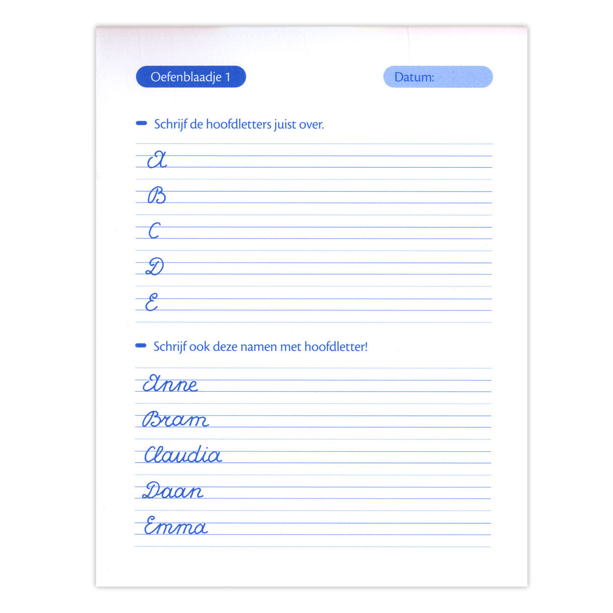 Deltas oefenblaadjes schrijven (7-8 j.)