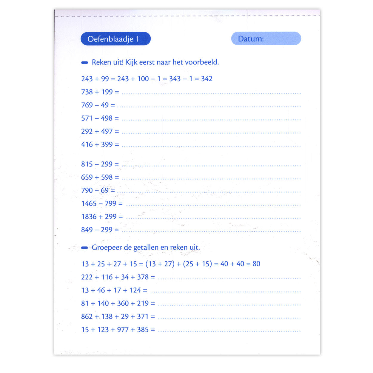 Deltas oefenblaadjes cijfers en bewerkingen (9-10 j)