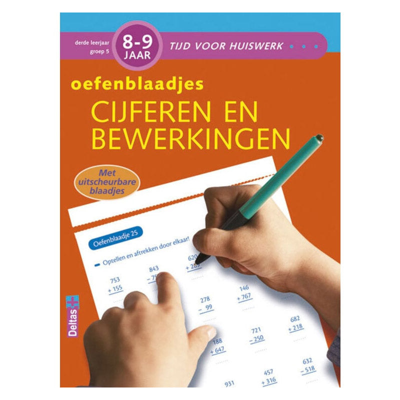 Deltas oefenblaadjes cijferen en bewerkingen (8-9 j.)