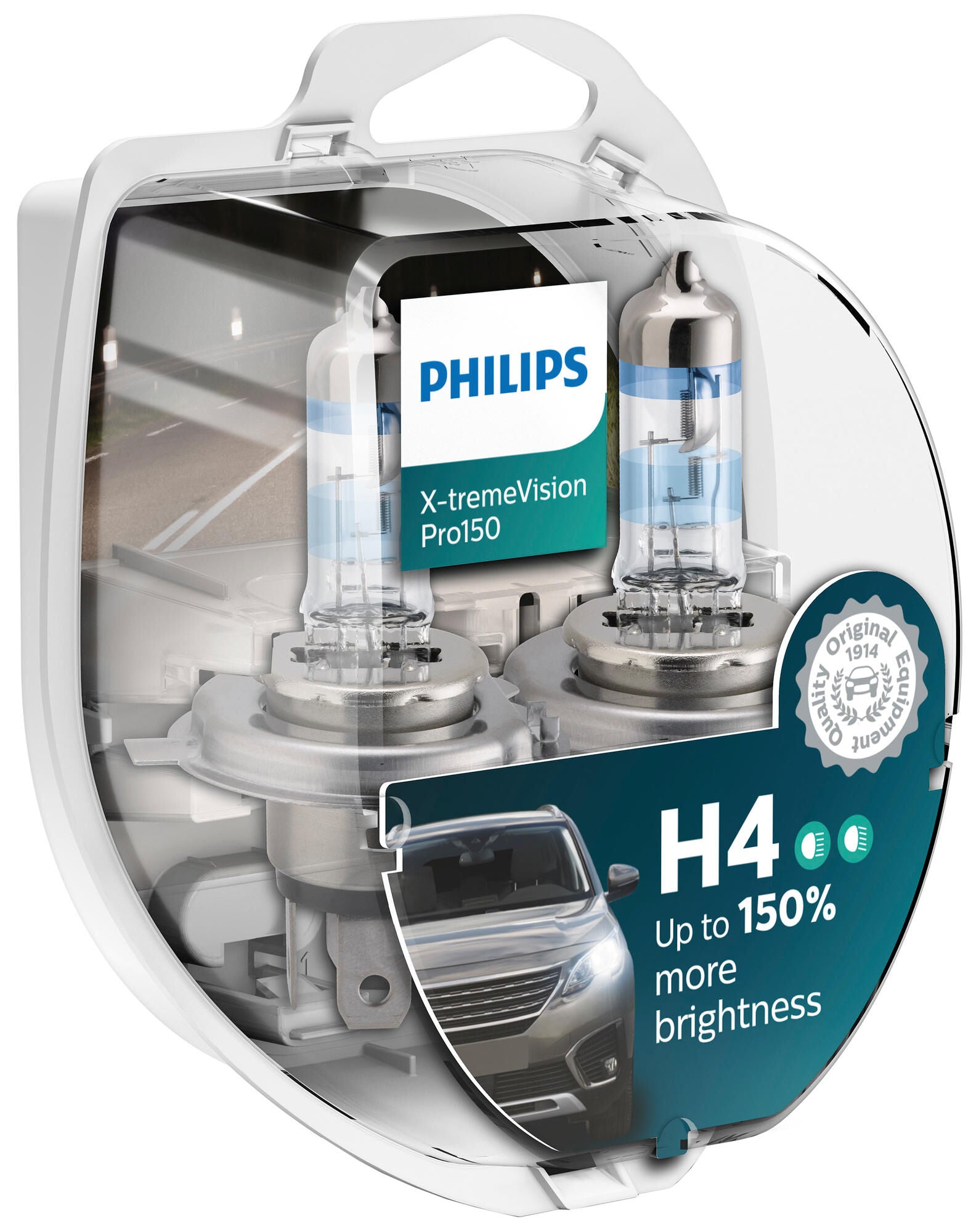 Philips hoofdlamp x-tremevision pro 150 lamp h4 12v kit xtreme vis.pro150