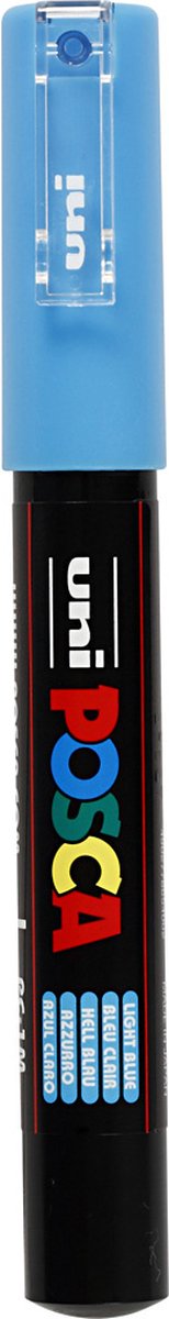 Uni posca verfmarker 1mc lichtblauw - conische punt - 1 mm