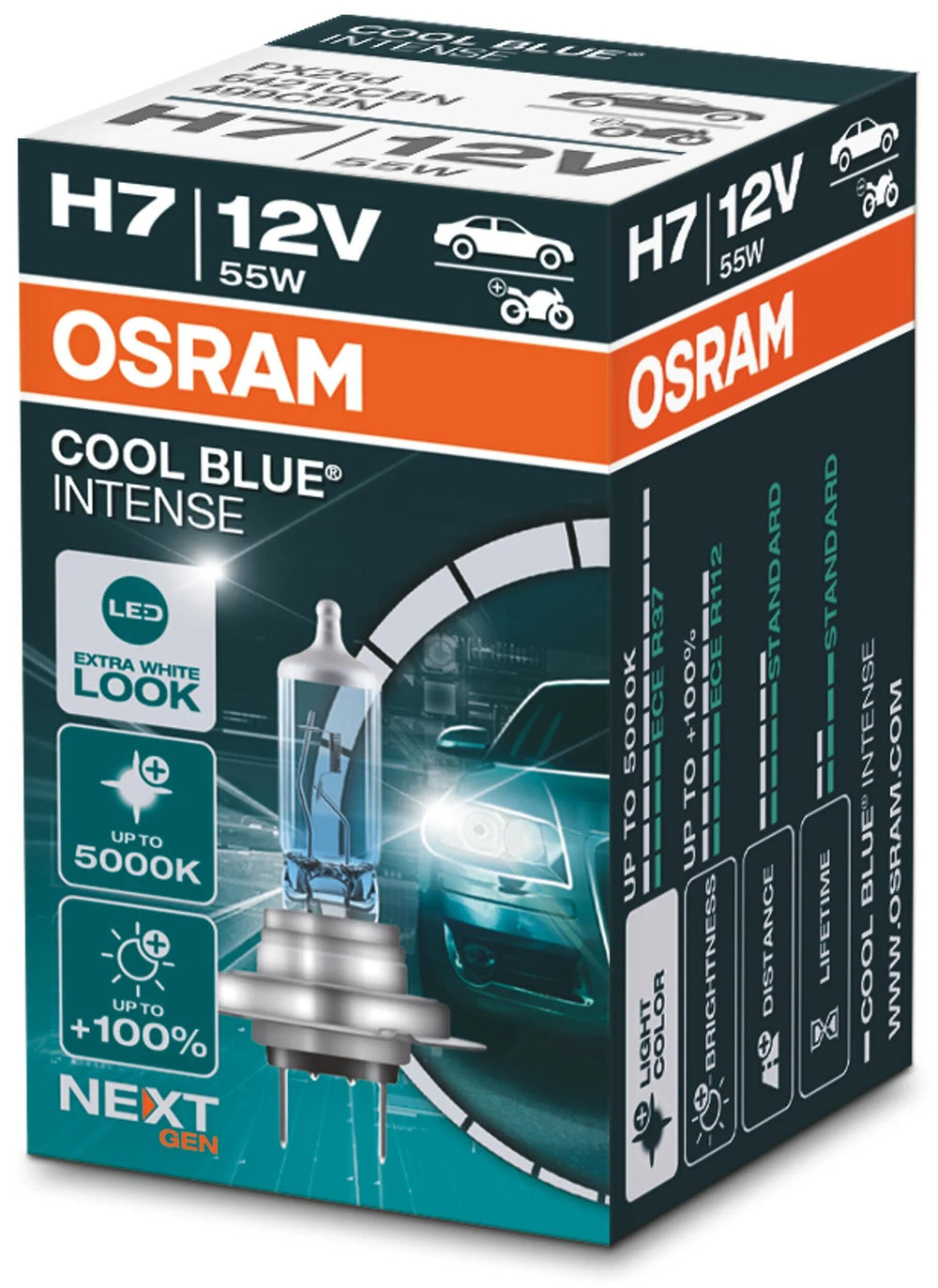 Osram hoofdlamp cool blue intense lamp h7 55w cool blue intense