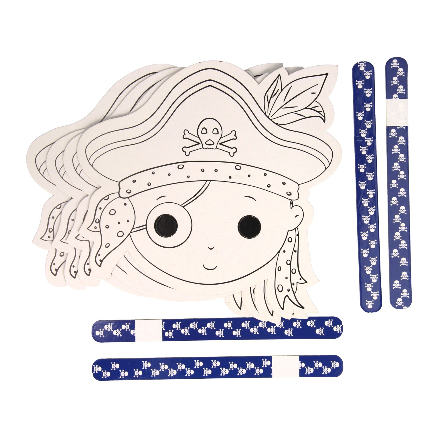Win Holland paint and make your own masks - pirate, 4 pcs.