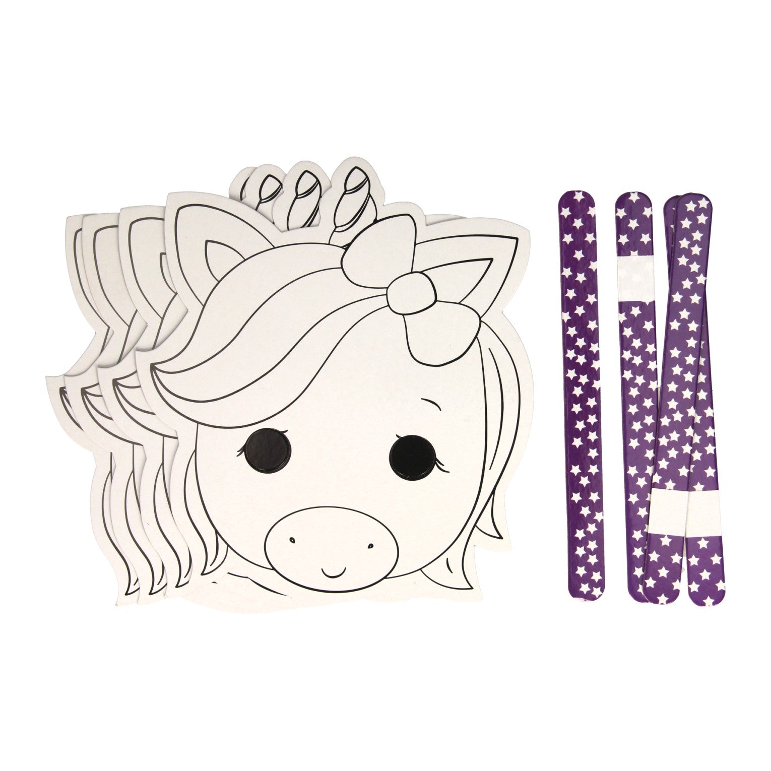 Win Holland colour and make your own masks - unicorn, 4 pcs.