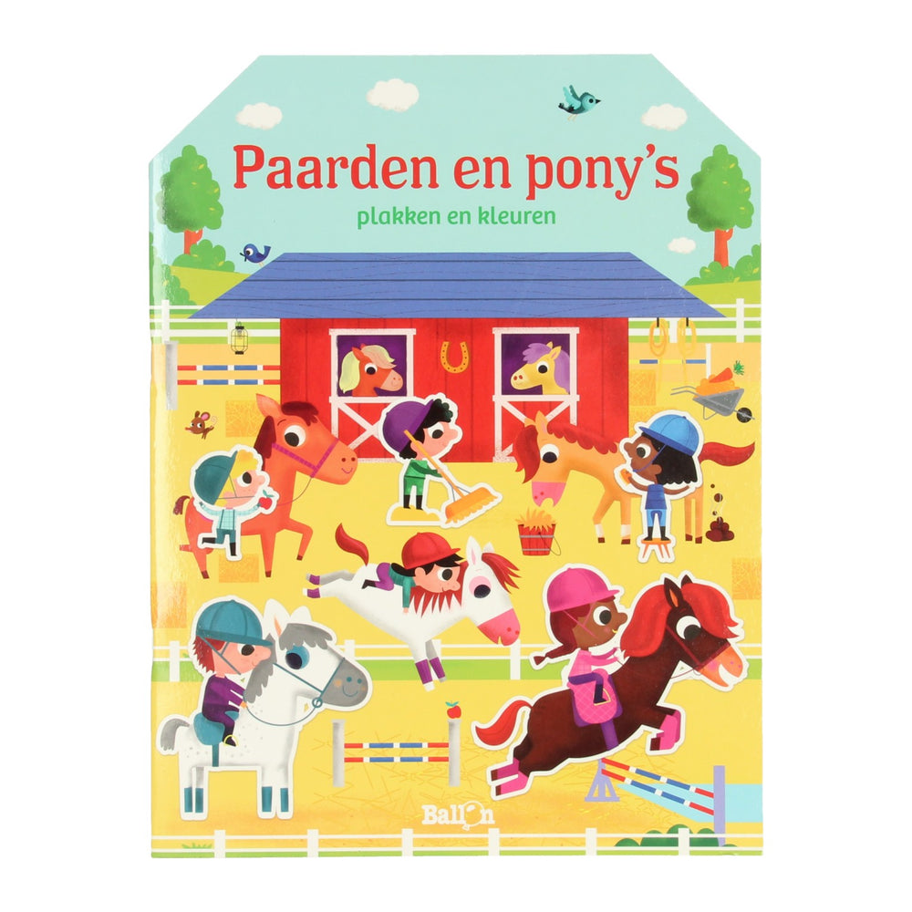 Standaard uitgeverij plakken- en kleuren paarden en pony's