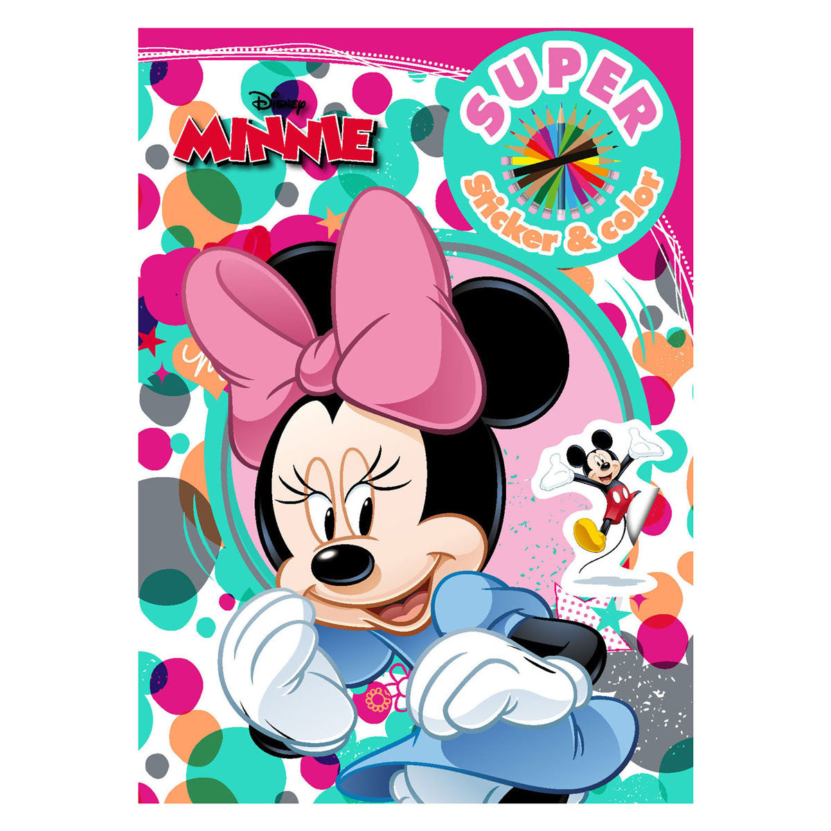 Boek specials nederland bv minnie mouse super sticker kleur kleurboek