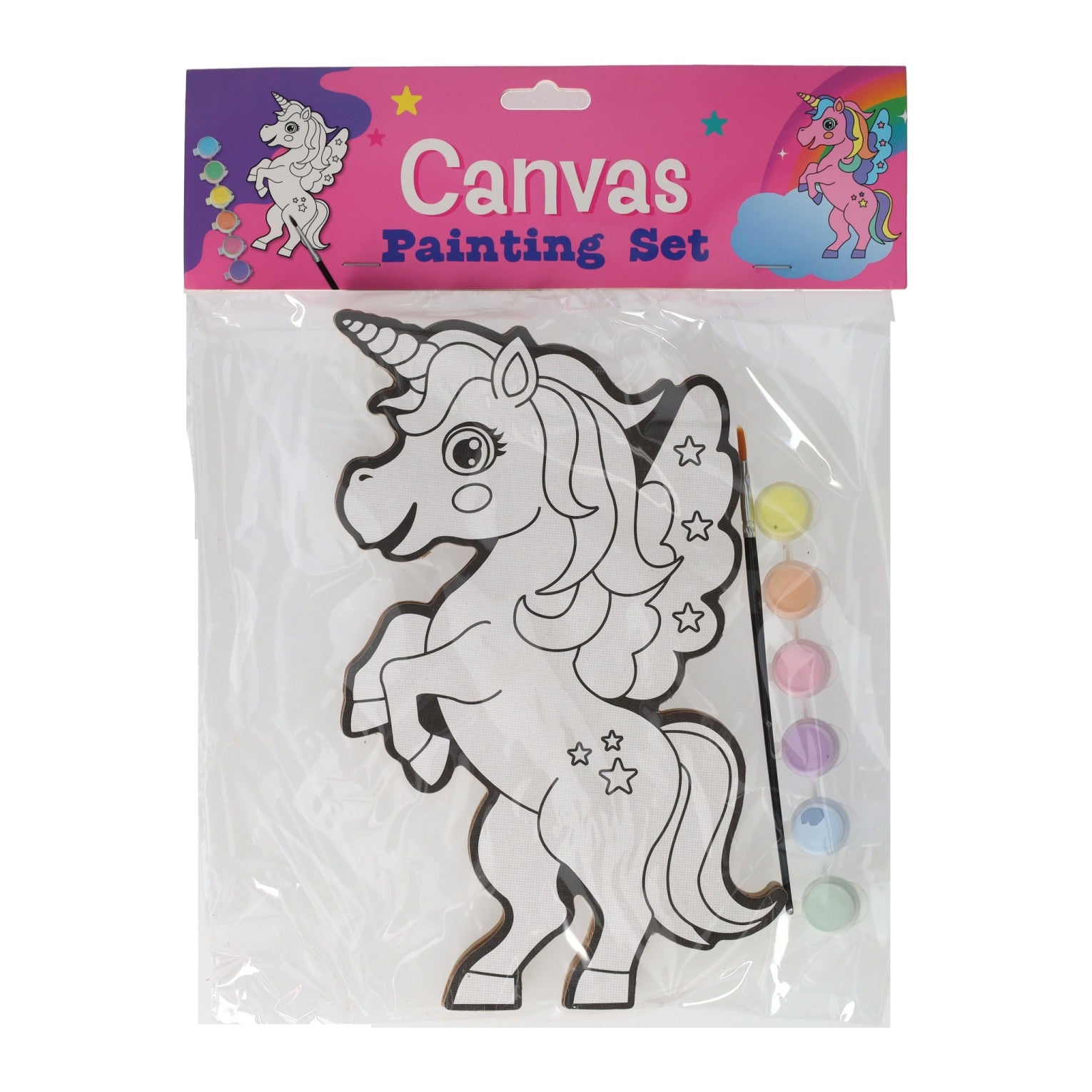 Canvas schilderen unicorn, inki, dino of papagaai