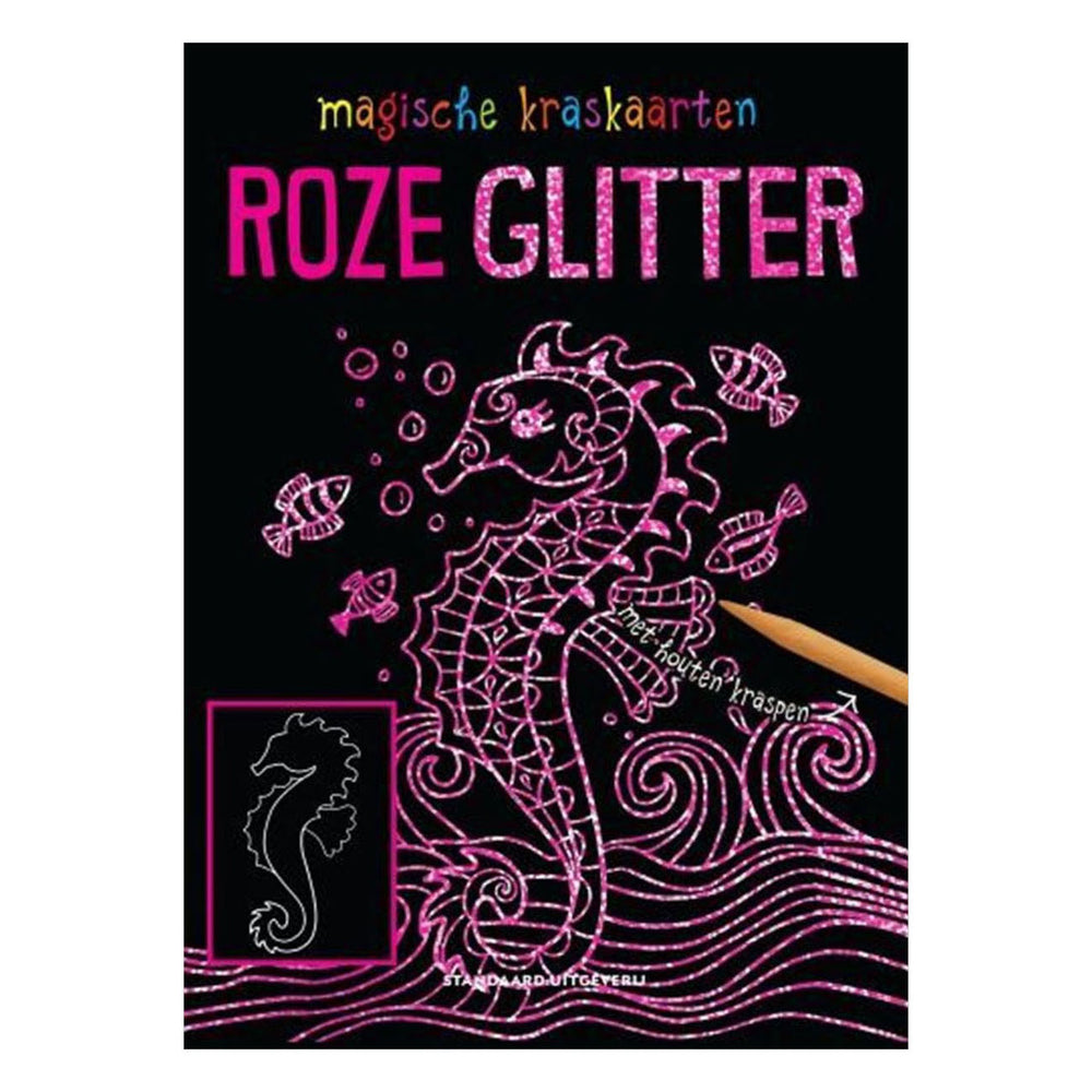 Wins holland magische kraskaarten: roze glitter