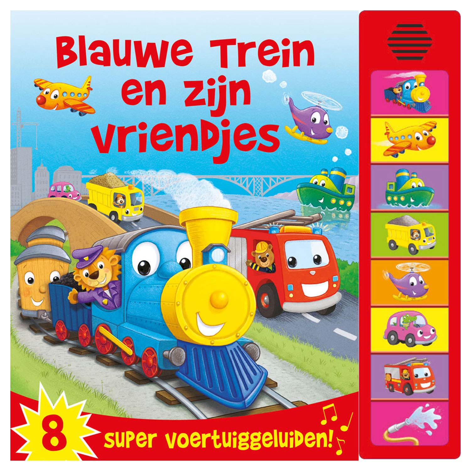 Rebo uitgevers geluidenboek blauwe trein en zijn vriendjes