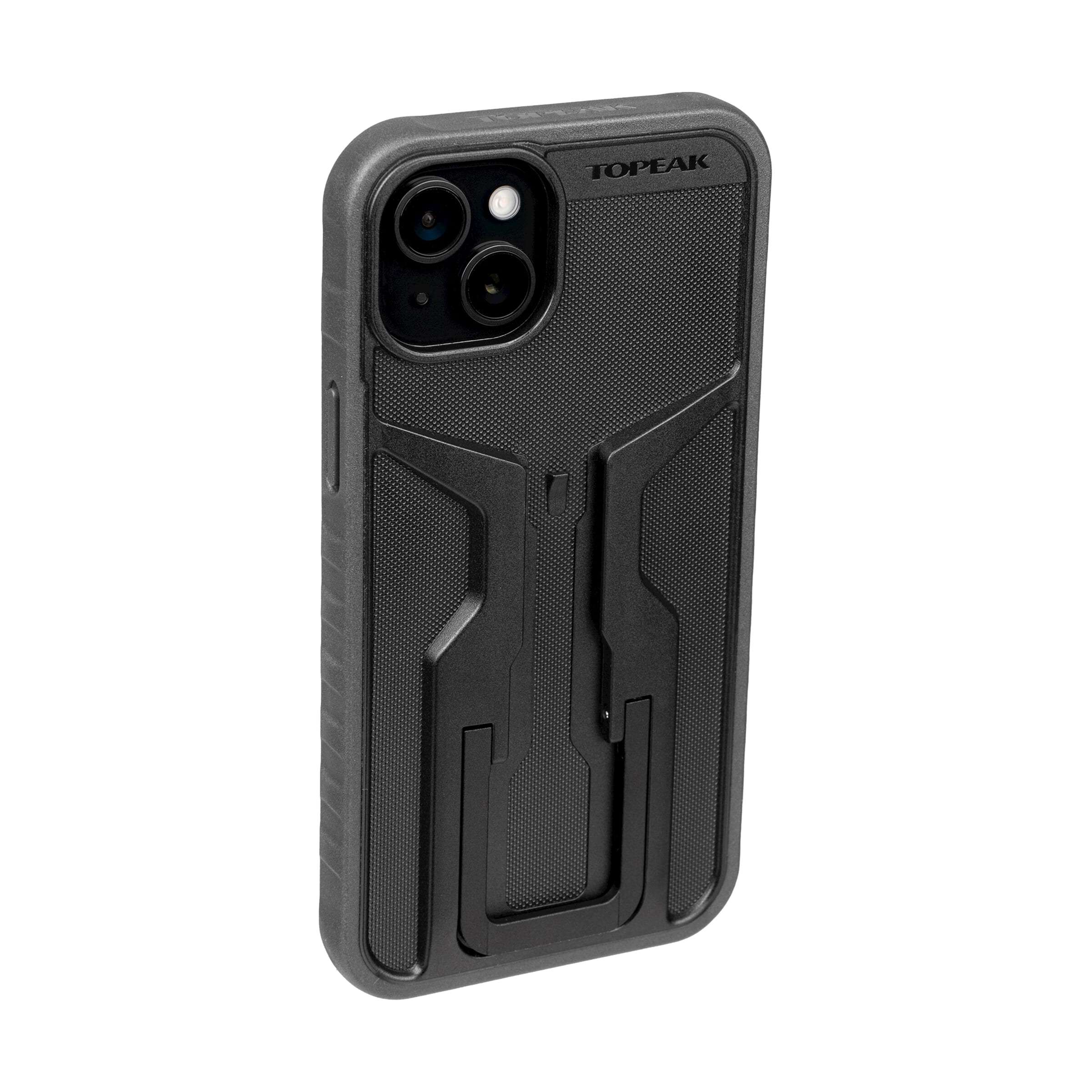 Topeak telefoonhouder ridecase iphone 15 plus bevestiging