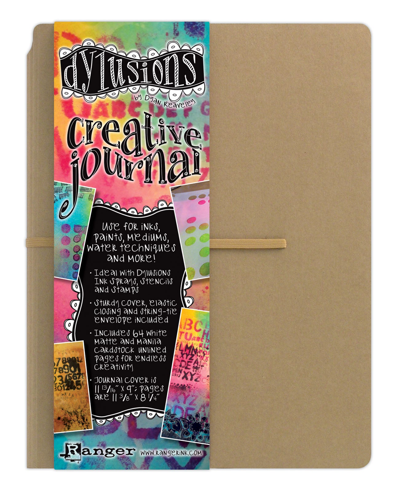 Ranger ink ranger • dylusions creative journal large 23x30cm bruin