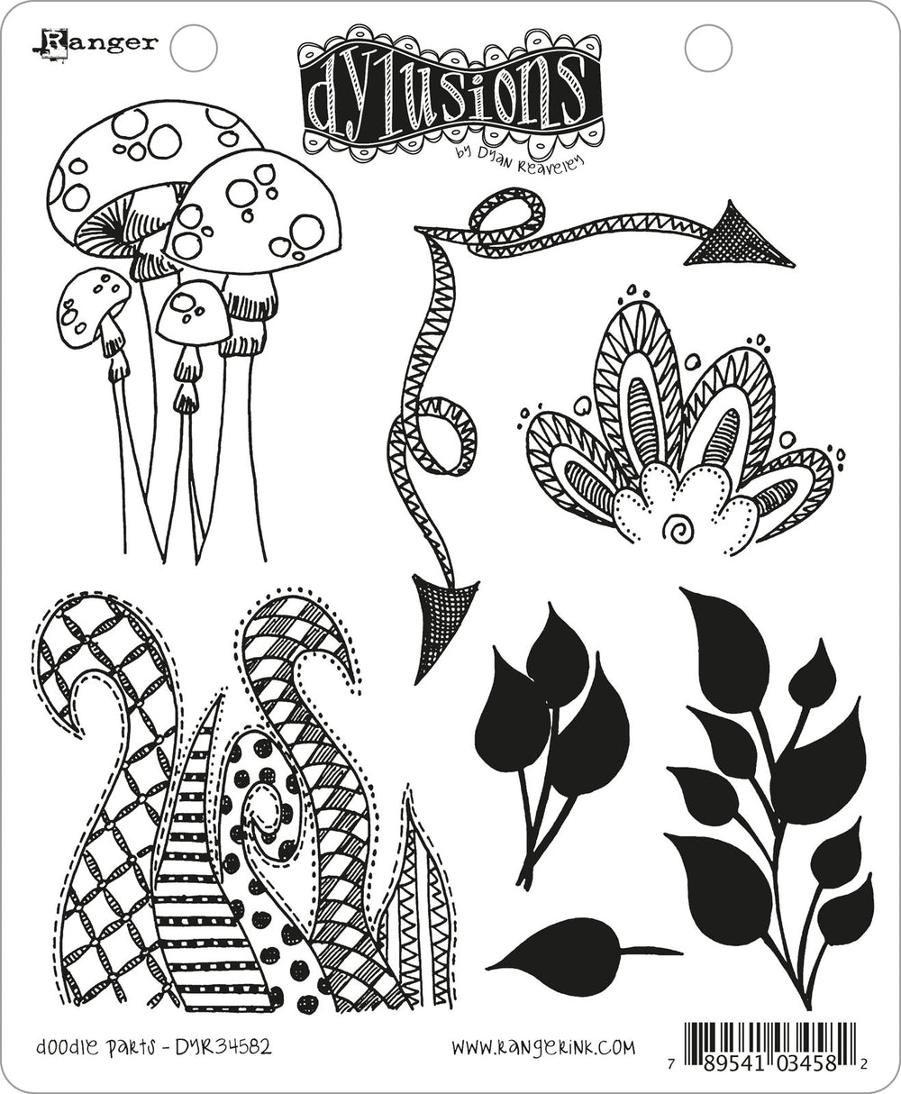 Ranger ink ranger • dylusions cling stamp doodle parts