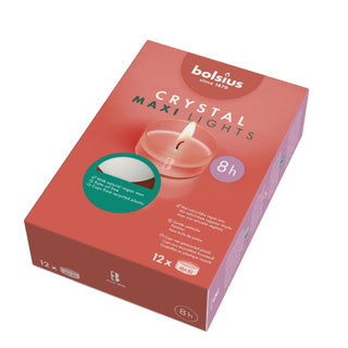 Bolsius helder kopje maxi licht 8u doos 12