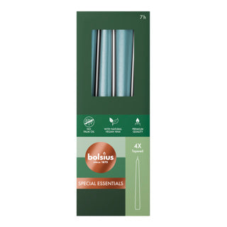 Gotische kaarsen 245 24 4x metallic blauw