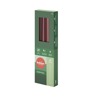 Bolsius gotische kaarsen 245 24 doos 4 fluweel rood