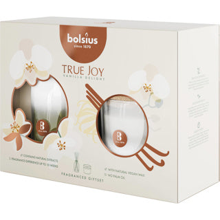 Bolsius giftset true joy vanilla delight