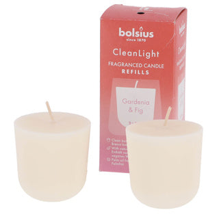 Bolsius navulling clean light pack 2 gardenia vijg