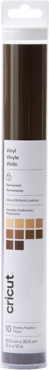 Cricut premium vinyl permanent 10-pack folieset huidkleuren