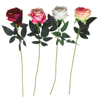 Kunstroos 76 cm assorti