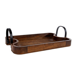 Dienblad rob antiek mango 40x25x6,5cm