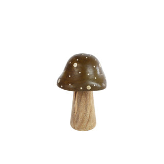 No brand sculptuur paddenstoel peter mango 9x8x13cm | 4 stuks