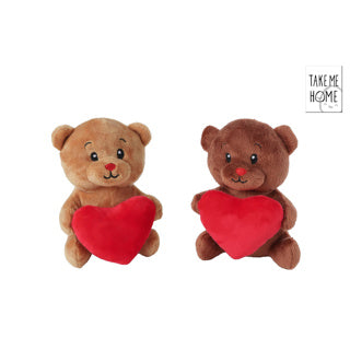 Take Me Home Knuffel Pluche - Bier met Hart, 15cm